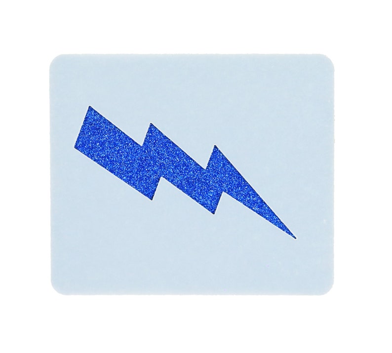 Lightning Bolt Face Painting Crafting Card Making Stencil 6cm x 7cm 190micron Washable and Reusable image 6