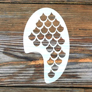 Mermaid Scales Face Painting Card Making Crafting Stencil approx 12cm x 8cm Washable and Reusable image 7