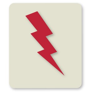 Lightning Bolt Face Painting Crafting Card Making Stencil 6cm x 7cm 190micron Washable and Reusable image 2