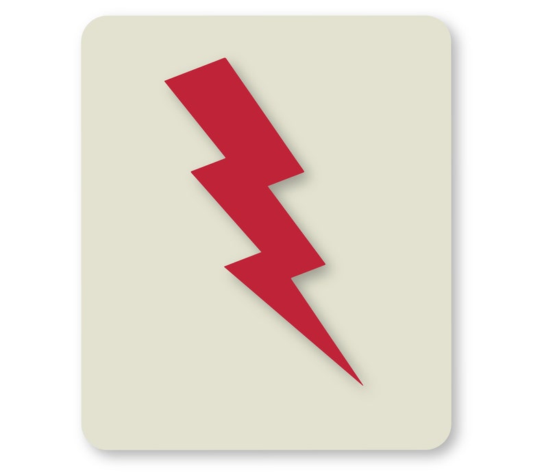 Lightning Bolt Face Painting Crafting Card Making Stencil 6cm x 7cm 190micron Washable and Reusable image 2