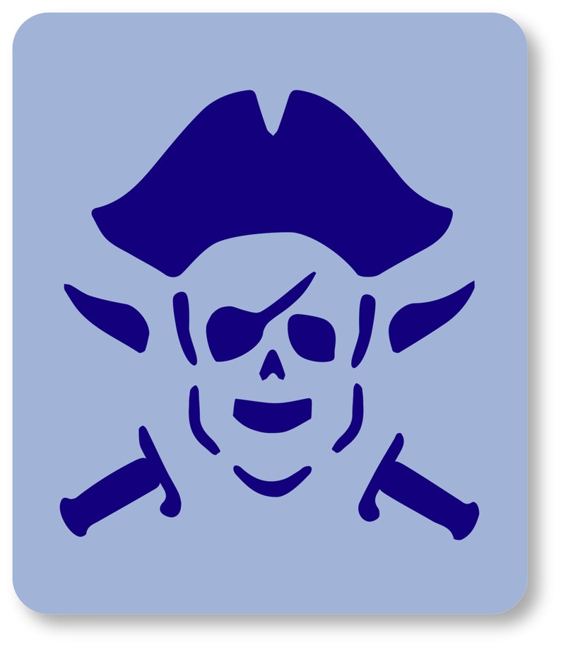 Pirate Face Painting Crafting Card Making Stencil 7cm X 6cm | Etsy