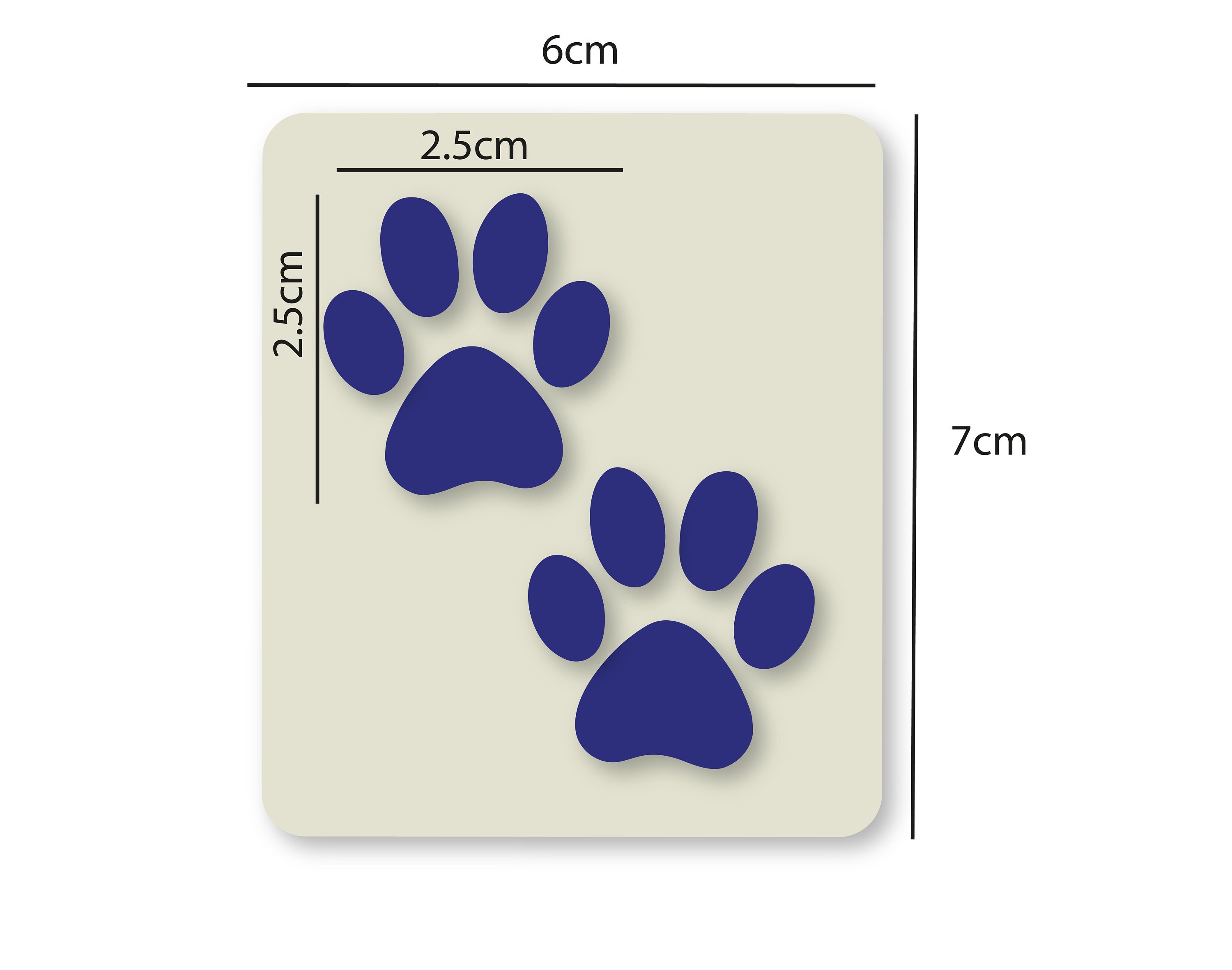 Paw Prints Face Painting Crafting Card Making Stencil 6cm X 7cm ...