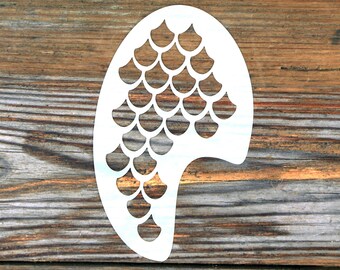 Mermaid Scales Face Painting Stencil approx 12cm x 8cm Washable and Reusable