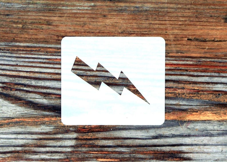 Lightning Bolt Face Painting Crafting Card Making Stencil 6cm x 7cm 190micron Washable and Reusable image 7