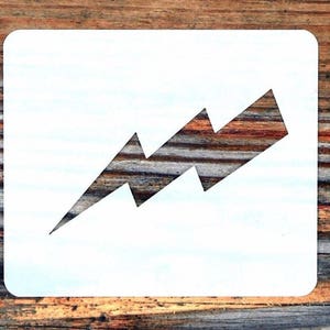 Lightning Bolt Face Painting Crafting Card Making Stencil 6cm x 7cm 190micron Washable and Reusable image 5