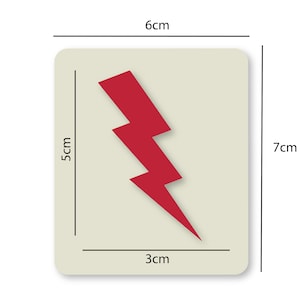 Lightning Bolt Face Painting Crafting Card Making Stencil 6cm x 7cm 190micron Washable and Reusable image 1