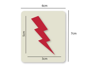 Lightning Bolt Face Painting Crafting Card Making Stencil 6cm x 7cm 190micron Washable and Reusable