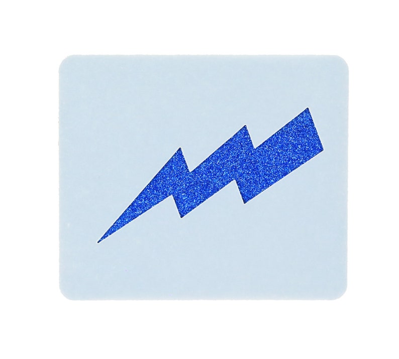 Lightning Bolt Face Painting Crafting Card Making Stencil 6cm x 7cm 190micron Washable and Reusable image 4