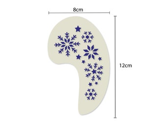 Frozen Snowflakes Face Painting Crafting Card Making Stencil approx 12cm x 8cm Washable and Reusable