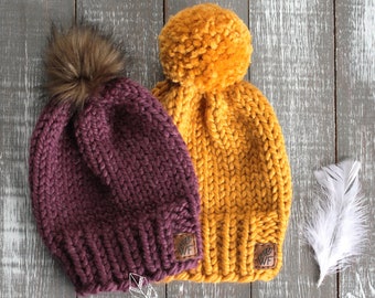 Adult Solid Knit Toque