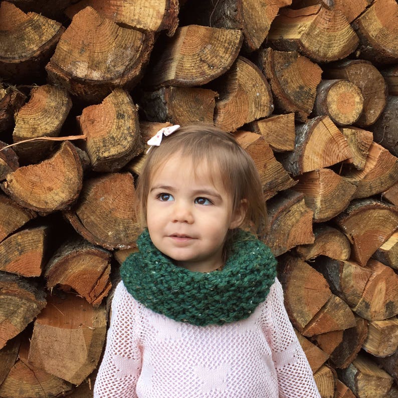 Cozy Cowl Knit Infinity Scarf for Child One Size image 1