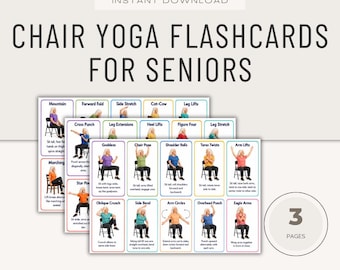 Chair Yoga, Fitness Routine, PDF Instant Download, Digital Product