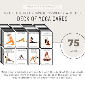 MODIFIABLES Cartes de yoga minimalistes Modèles d'entraînement Entraîneurs de fitness Santé Exercices d'entraînement à domicile Programmes de fitness pédagogiques PersonalTrainer