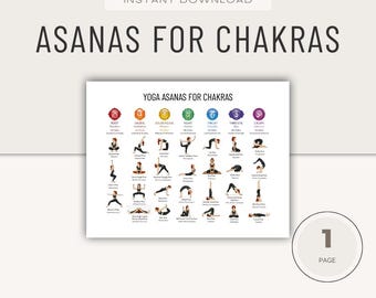 Yoga Asanas for Chakras, PDF Instant Download, Digital Product