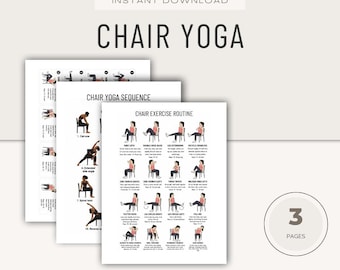 Chair Yoga Exercises, Yoga Instructor PDF (Instant Download)