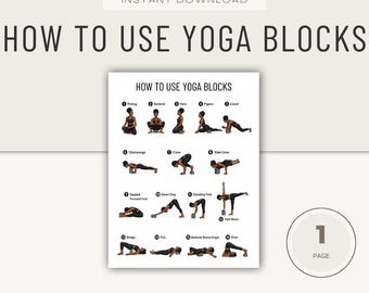 Yoga Blocks Poses Guide, Yoga Instructor PDF (Instant Download)