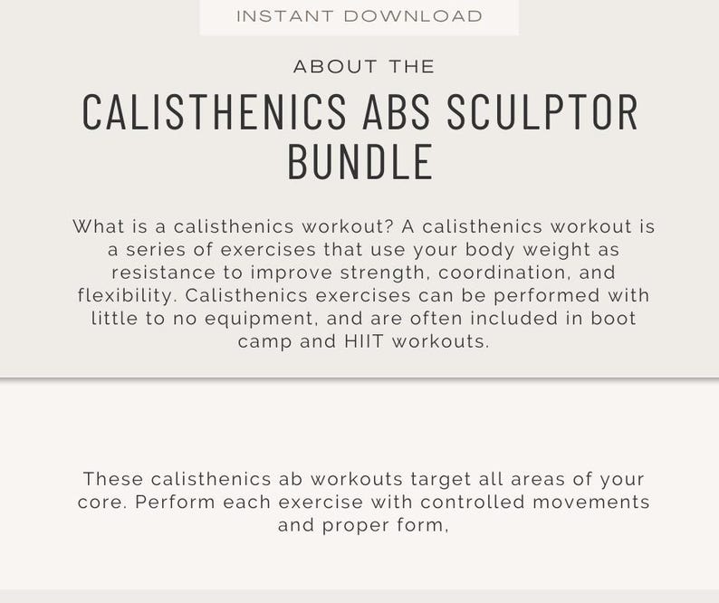 9 Pages 30 Day Workout Bundle Printable Editable Pdfs 3 Plans Easy to ...