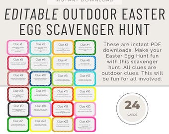 Editable Outdoor Easter Scavenger Hunt Easter Egg Hunt Clues Treasure Hunt Riddles Easter Egg Treasure Hunt Clues Fun Easter Parent Teacher