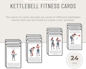 Kettlebell Exercise Cards: Fitness Workout Templates (Digital Download), Fitness Coach Resource