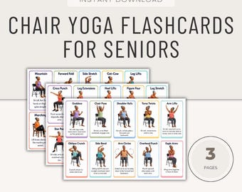 Chair Yoga for Seniors, Fitness Routine, PDF Instant Download, Digital Product