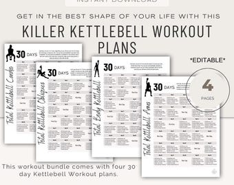 30 Day Kettlebell Workout Plan Bundle