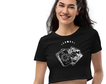 Tarot & Moon Organic Crop Top