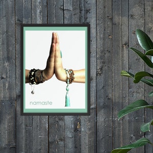 Framed Namaste Sign Namaste Wall Art Namaste Print Namaste Poster Namaste Gift Yoga Wall Art Yoga Poster Yoga Print Yoga gift image 5