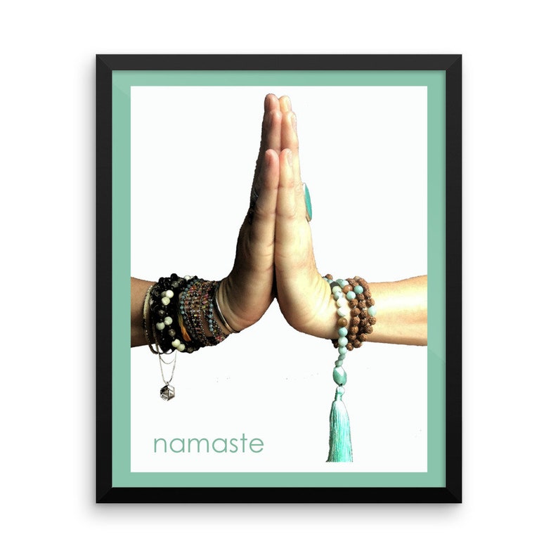 Framed Namaste Sign Namaste Wall Art Namaste Print Namaste Poster Namaste Gift Yoga Wall Art Yoga Poster Yoga Print Yoga gift image 2