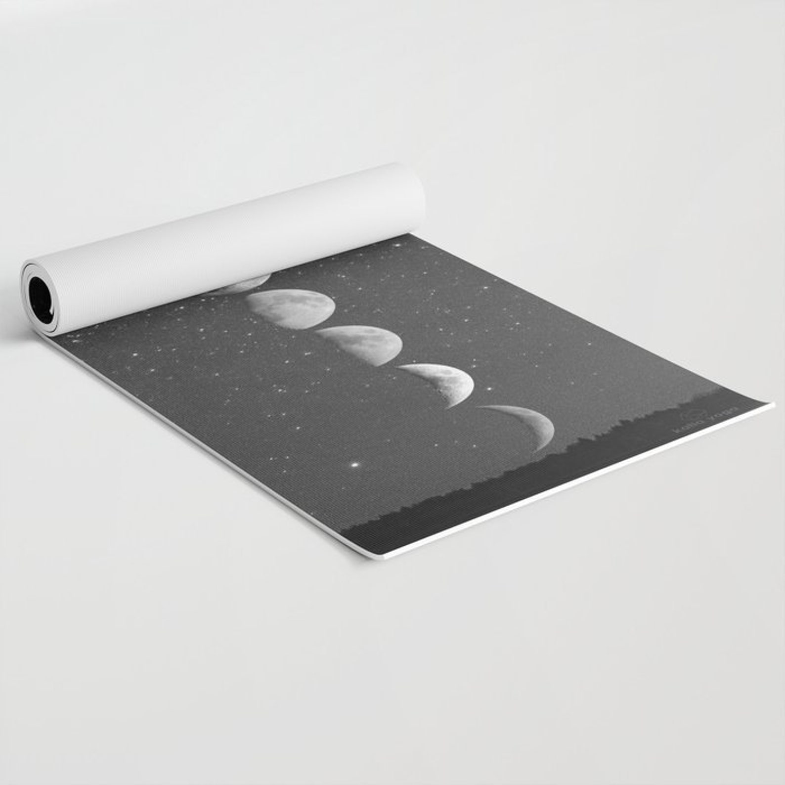 Black and White Moon Yoga Mat Exercise Mat Workout Mat Etsy