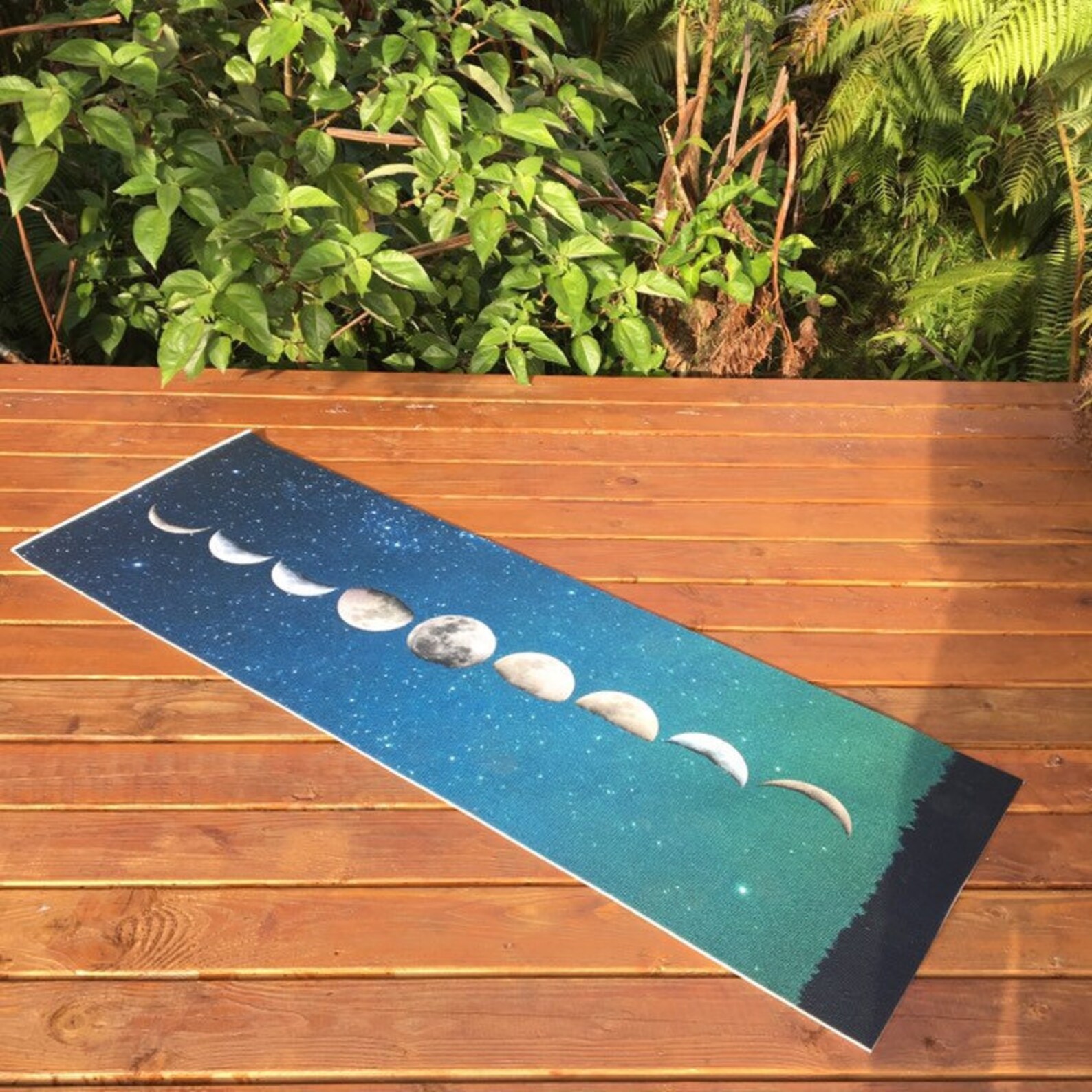 Moon Yoga Mat Exercise Mat Workout Mat Moon Phase Mat Etsy