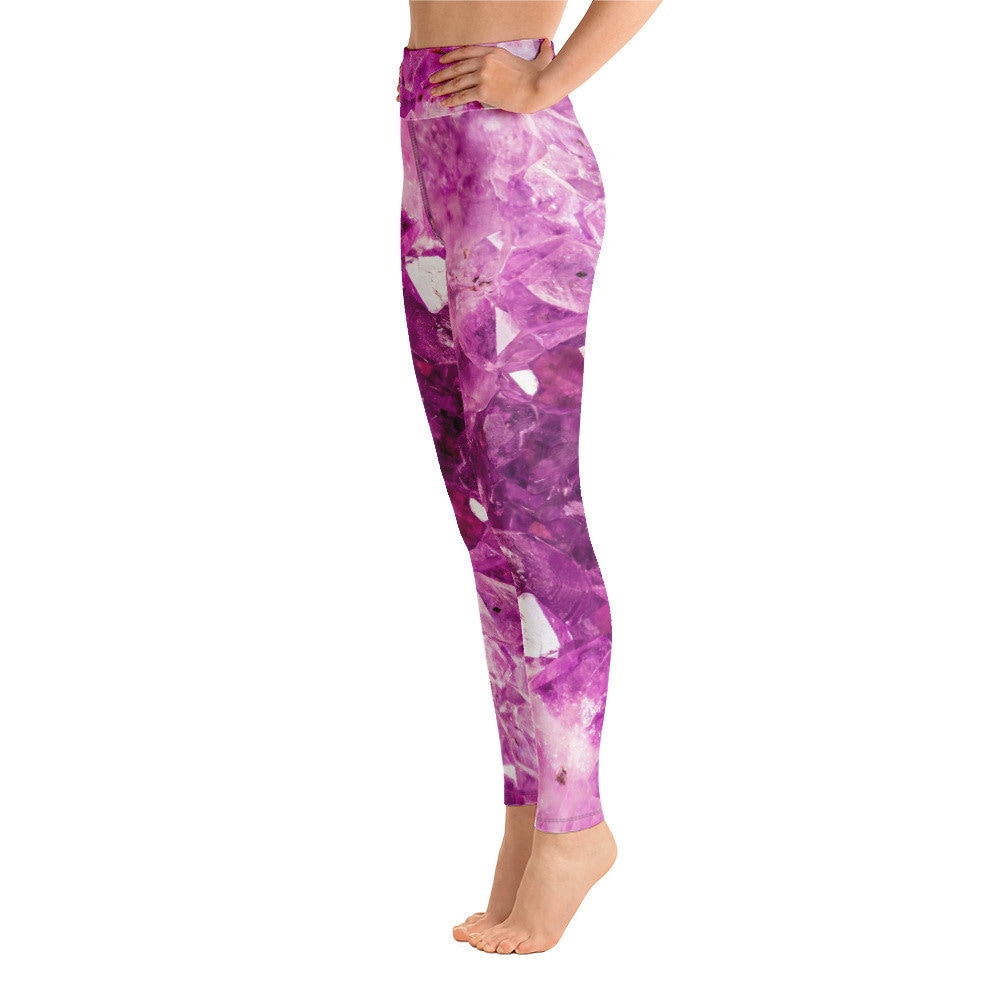 Amethyst Leggings Crystal Yoga Tights Amethyst Yoga Pants - Etsy