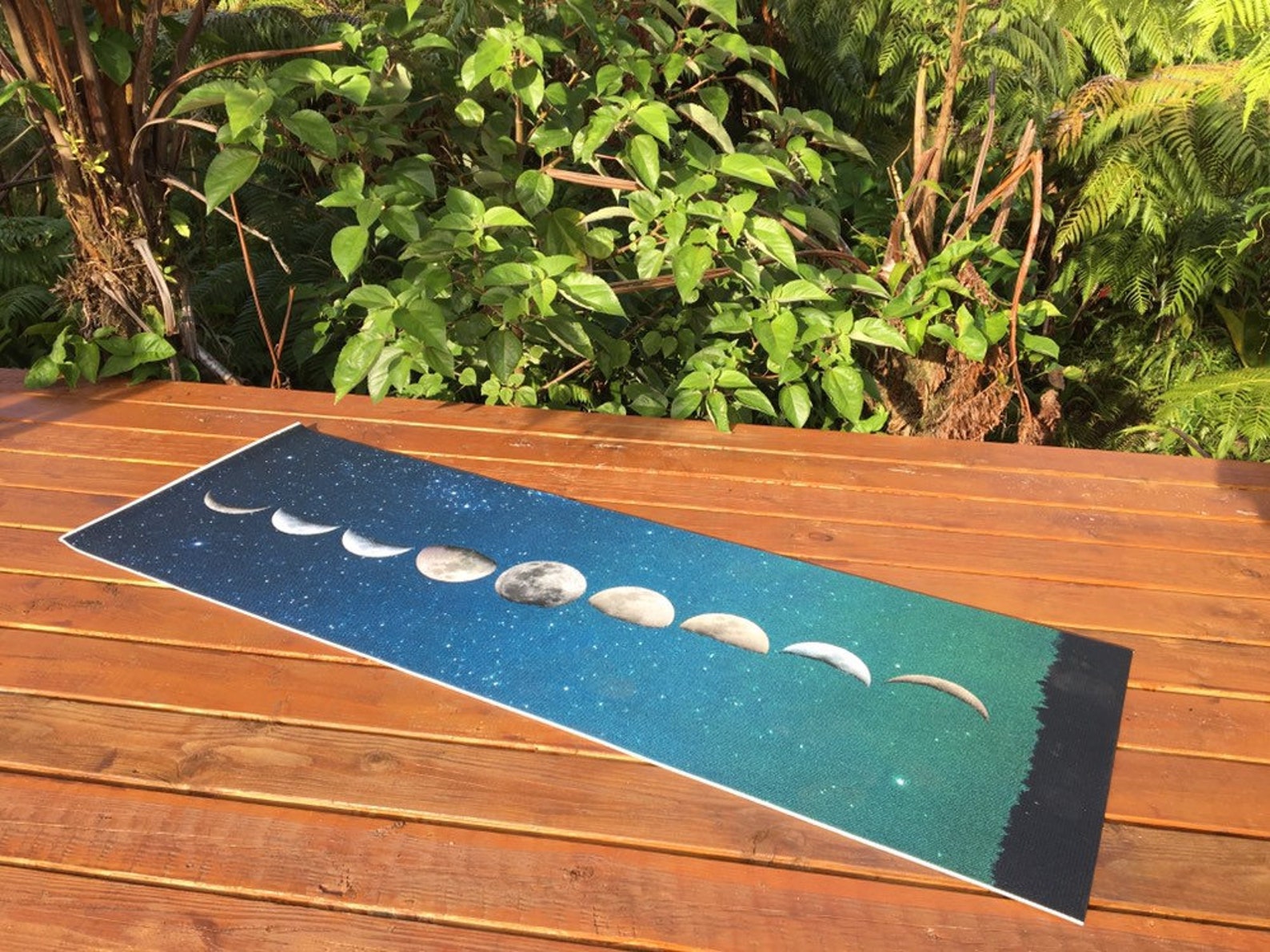 Moon Yoga Mat Exercise Mat Workout Mat Moon Phase Mat Etsy
