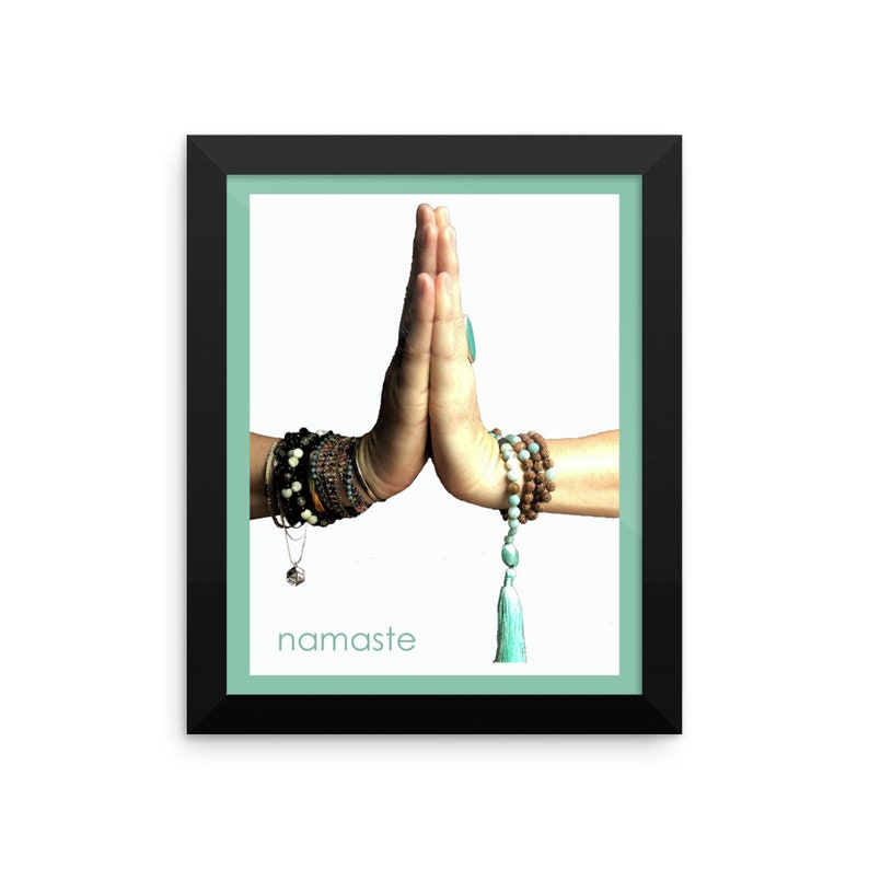 Framed Namaste Sign Namaste Wall Art Namaste Print Namaste Poster Namaste Gift Yoga Wall Art Yoga Poster Yoga Print Yoga gift image 4