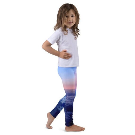 Kids Yoga Pants with sunset print girls yoga pants kids yoga girls yoga mommy and me legging mother daughter yoga gift