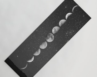 Black and White Moon Yoga Mat - Exercise Mat - Workout Mat - Moon Phase Mat - Workout Mat - Fitness Mat - Gift for Yogi - Yoga Mats