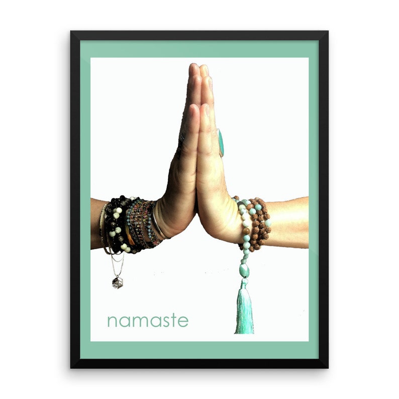 Framed Namaste Sign Namaste Wall Art Namaste Print Namaste Poster Namaste Gift Yoga Wall Art Yoga Poster Yoga Print Yoga gift image 8