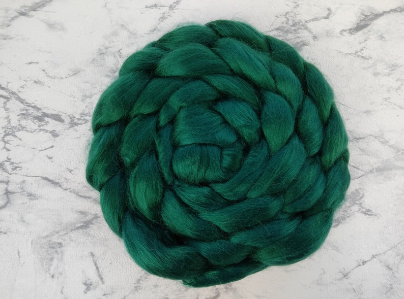 BAMBOO 2 plain colored roving, staple fibers for spinning 100g 14 - Ella