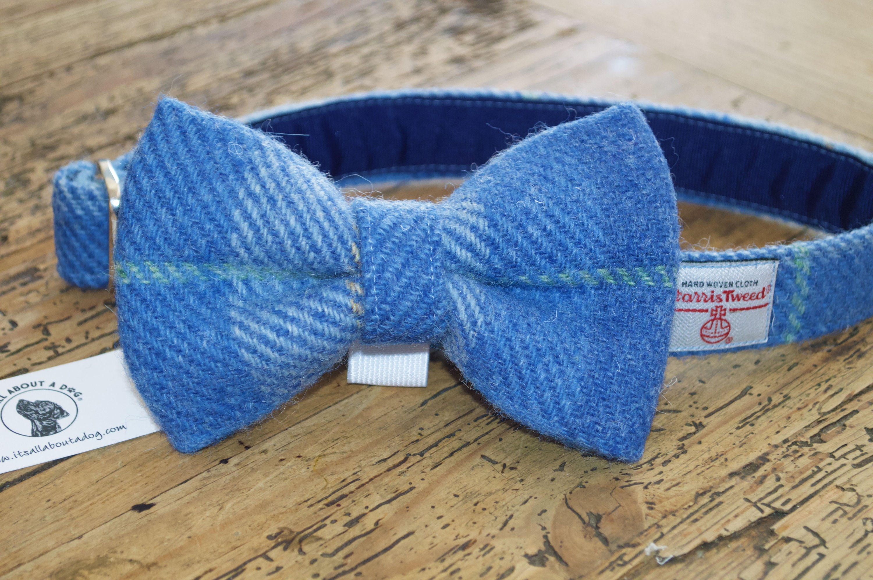 Handmade Harris Tweed Pink Dog Bow Tie Dickie Bow For Dogs and Puppies Handmade Harris Tweed Pink Dog Bow Tie Dickie Bow For Dogs and Puppies