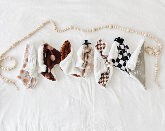 Mink binky blankies, baby binky, blanket, lovey, baby shower gift