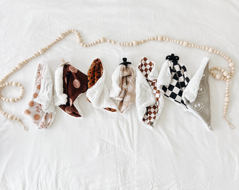 Mink binky blankies, baby binky, blanket, lovey, baby shower gift image 1