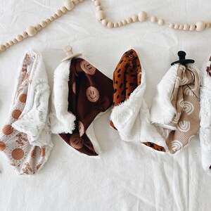 Mink binky blankies, baby binky, blanket, lovey, baby shower gift image 5