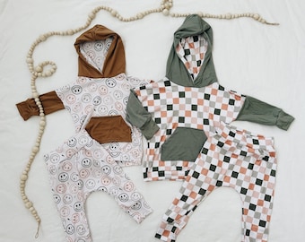 Spring 2024 Collection, hooded jogger set, baby outfit, toddler outfit, soft pajamas, clothing set