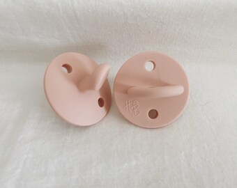 Blush Harleebeeandco pacifier, baby pacifier, silicone pacifier, baby paci, silicone, baby teether