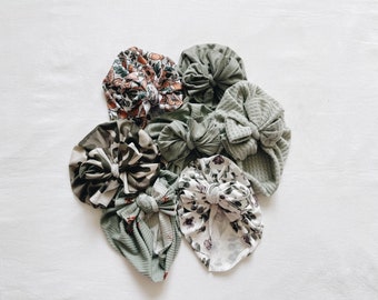 Chunky bow turbans, baby turban, baby hat, baby accessory, baby shower gift