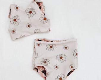 Ivory Daisy Reversible Two-Piece Swimsuit