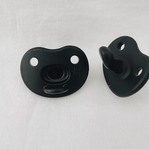 Black “natural” pacifier, baby pacifier, silicone pacifier, baby paci, silicone, baby teether