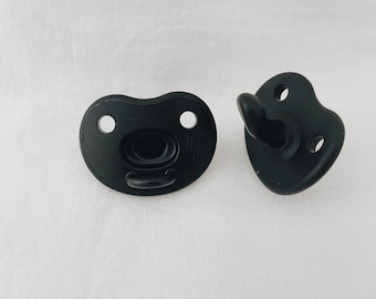 Black “natural” pacifier, baby pacifier, silicone pacifier, baby paci, silicone, baby teether