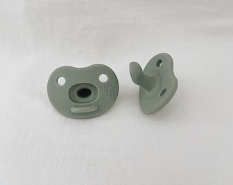 Dark sage “natural” pacifier, baby pacifier, silicone pacifier, baby paci, silicone, baby teether