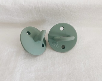 Dark sage Harleebeeandco pacifier, baby pacifier, silicone pacifier, baby paci, silicone, baby teether