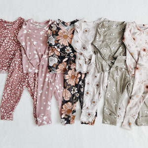 Spring Collection, Baby pajamas, baby outfit, toddler outfit, soft pajamas, floral pajamas, girl set, clothing set, girl clothes, baby gift